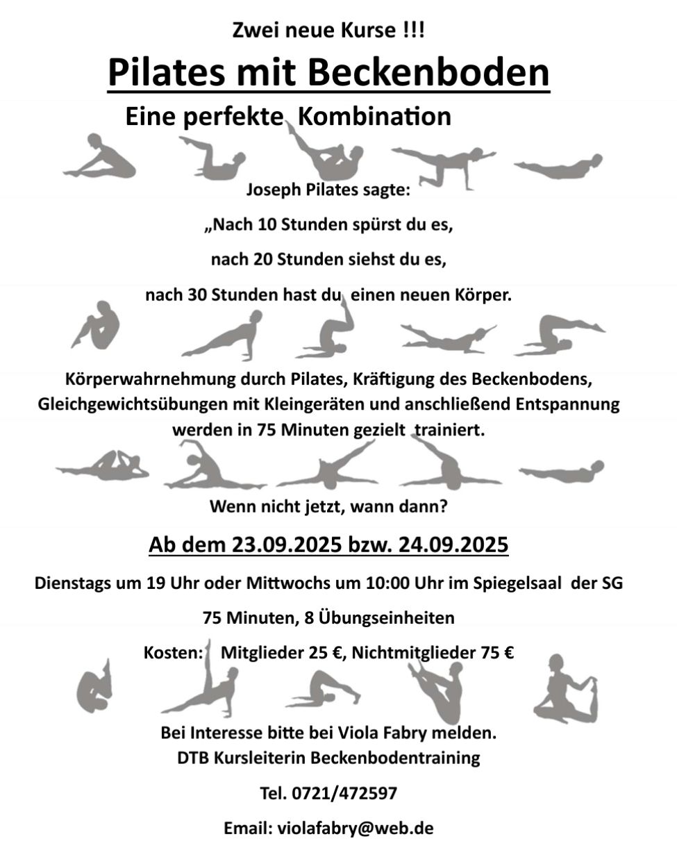 Pilates kurs 2025